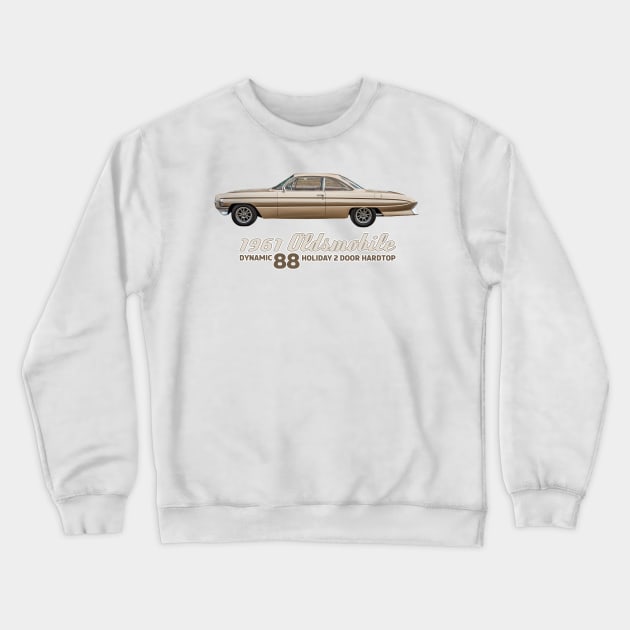 1961 Oldsmobile Dynamic 88 Holiday 2 Door Hardtop Crewneck Sweatshirt by Gestalt Imagery